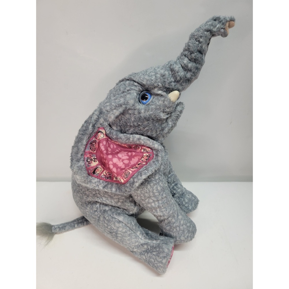 Hasbro‎ FurReal Friends Starlight Elephant Plush Toy Blue Eyes Textured Gray